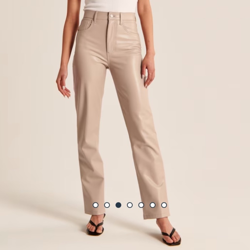 A&F The '90s Straight Ultra High Rise - Leather